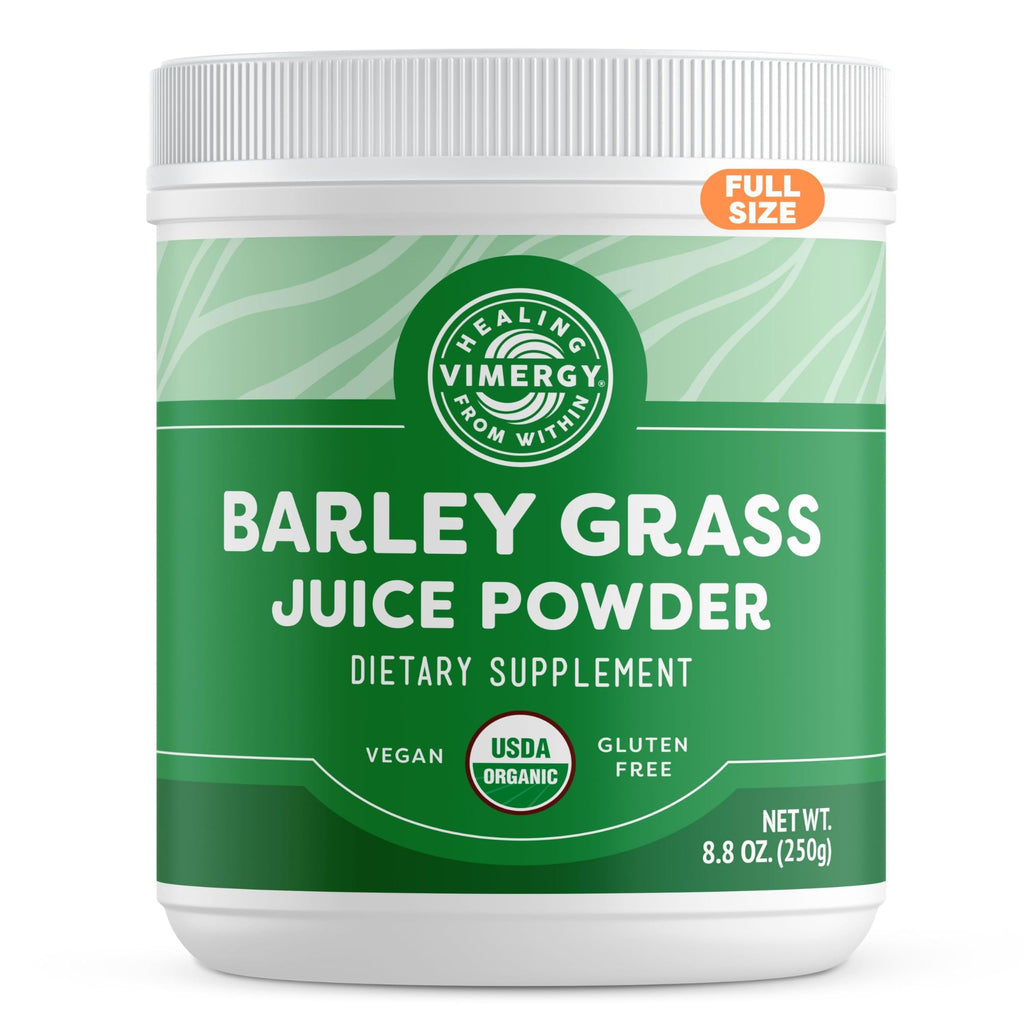 Vimergy Barley Grass Juice Powder – 0.8g per Serving, 312 Servings | Organic, Vegan, Gluten-Free, 250g Regular Size