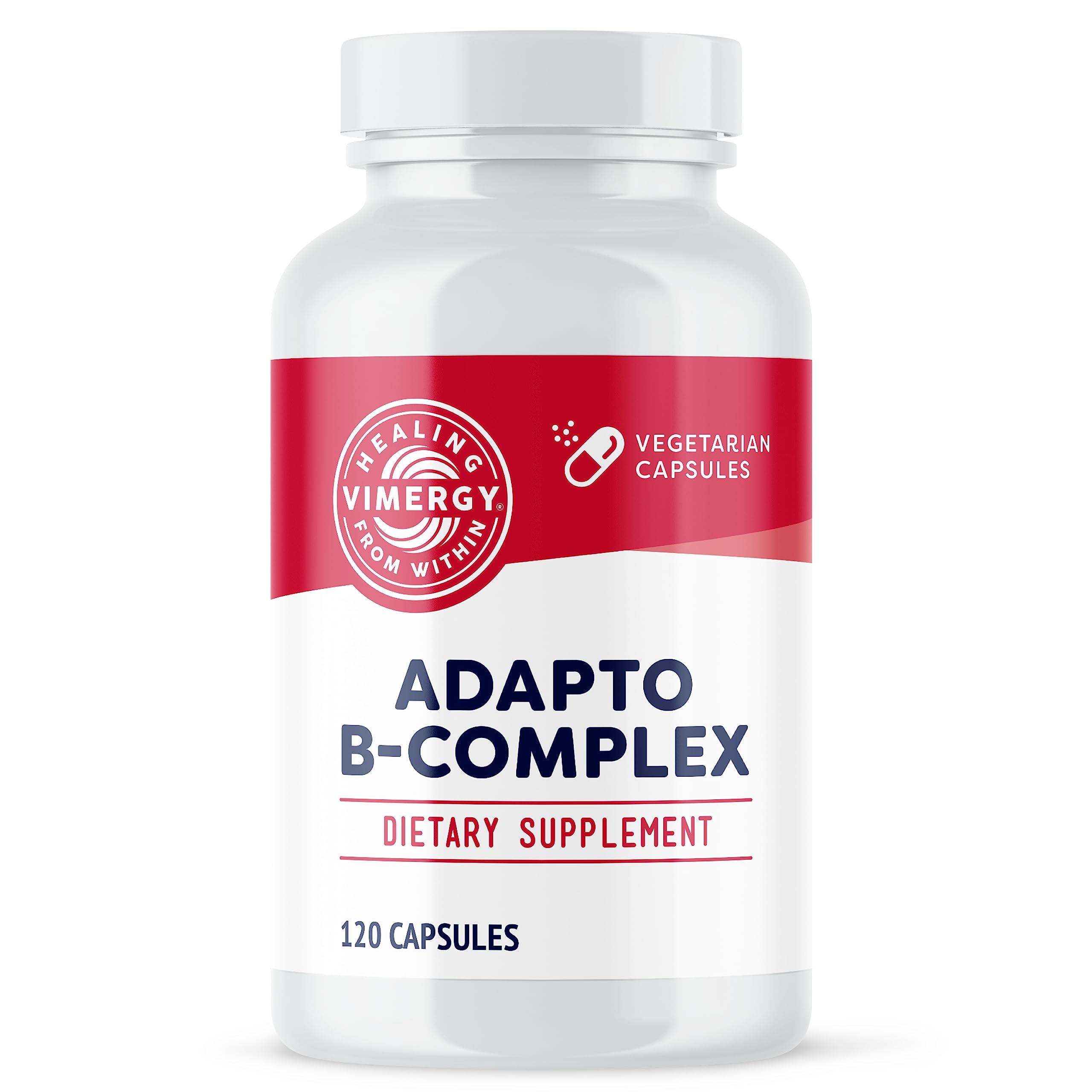 Vimergy Adapto-B Complex – High Potency 8 B Vitamins, Rhodiola & Hawthorn (120 Servings)