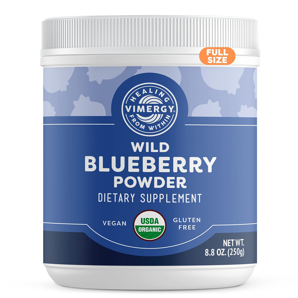 Vimergy Brain Body Protect – Wild Blueberry Powder with Horsetail & Bamboo Silica (250g, Organic, Vegan)