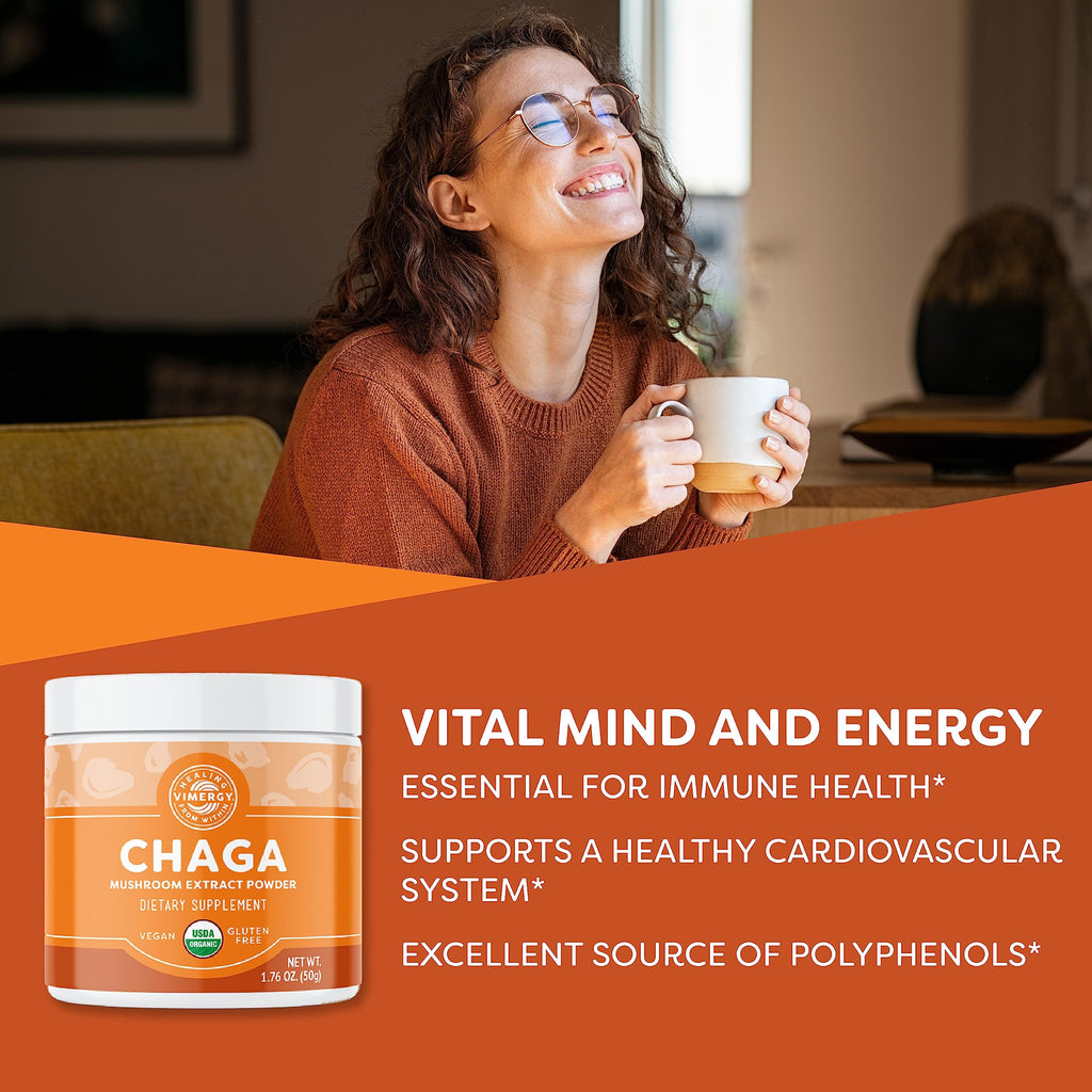 Vimergy Chaga Powder - Superfood Cellular & Cardiovascular Support