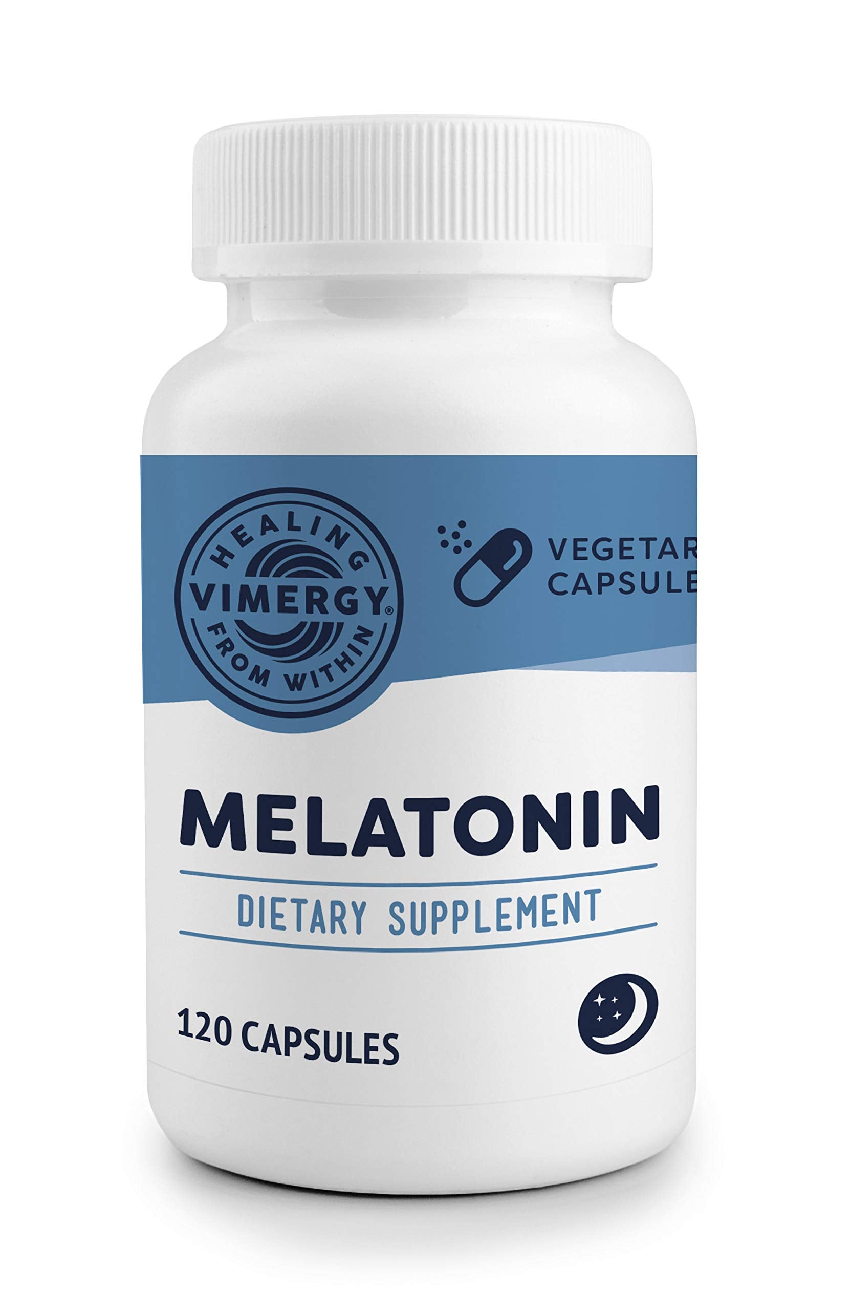 Vimergy Melatonin – Natural Sleep Aid (5 mg) – 120 Capsules | Non-GMO, Gluten-Free, Vegan, Kosher, Soy-Free, Paleo