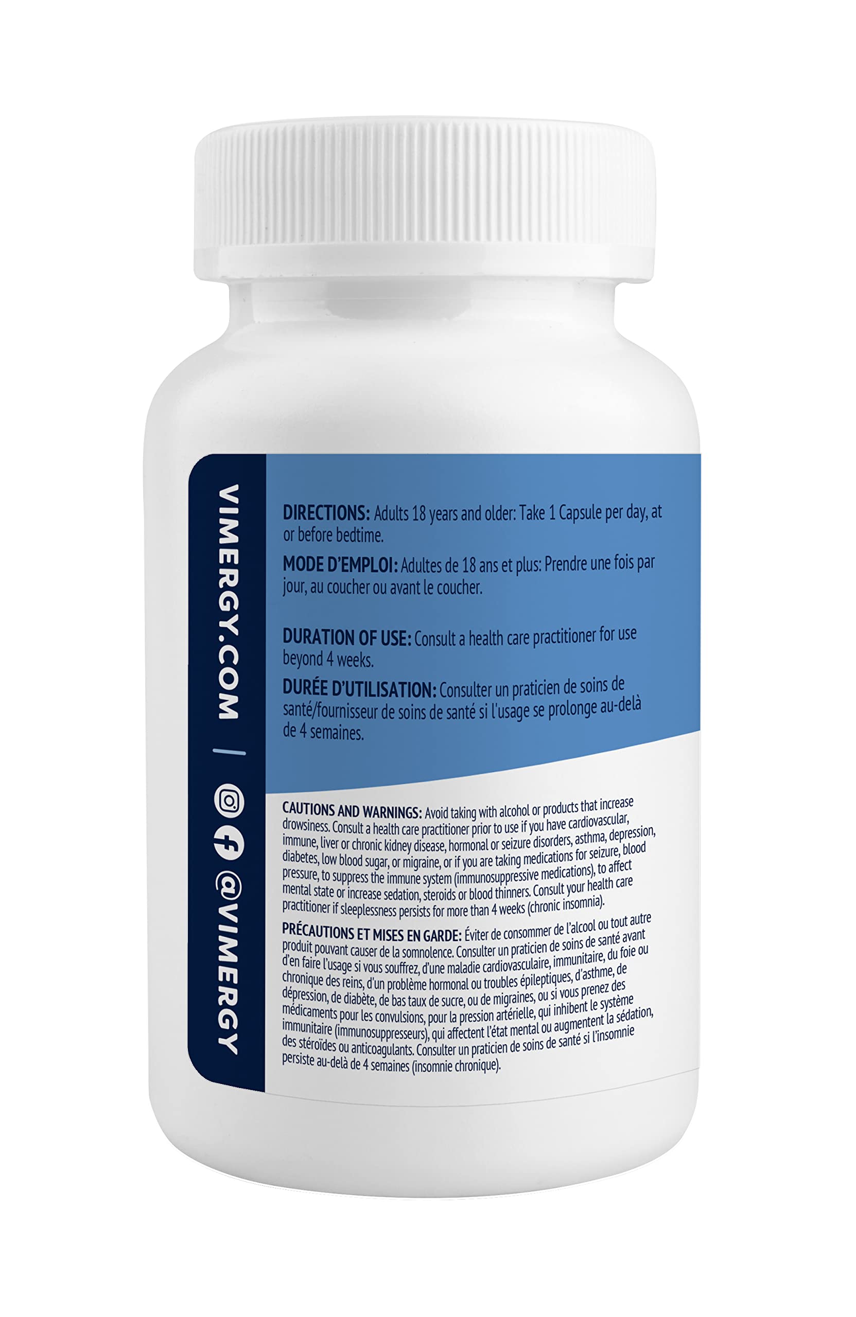 Vimergy Melatonin – Natural Sleep Aid (5 mg) – 120 Capsules | Non-GMO, Gluten-Free, Vegan, Kosher, Soy-Free, Paleo