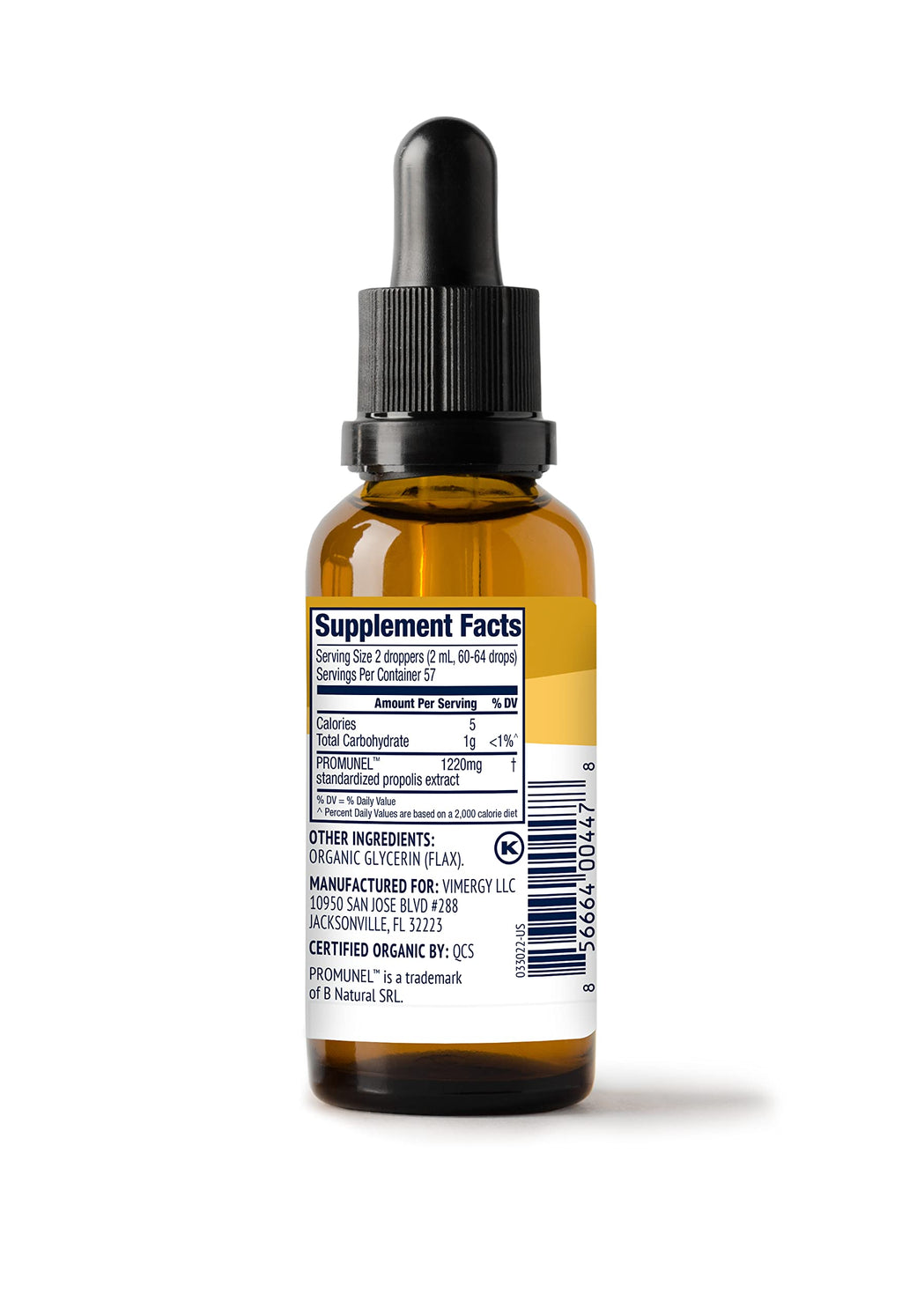 Vimergy PropolisPure – Immune & Respiratory Support, Oral Health, Organic (115 mL, 57 Servings)