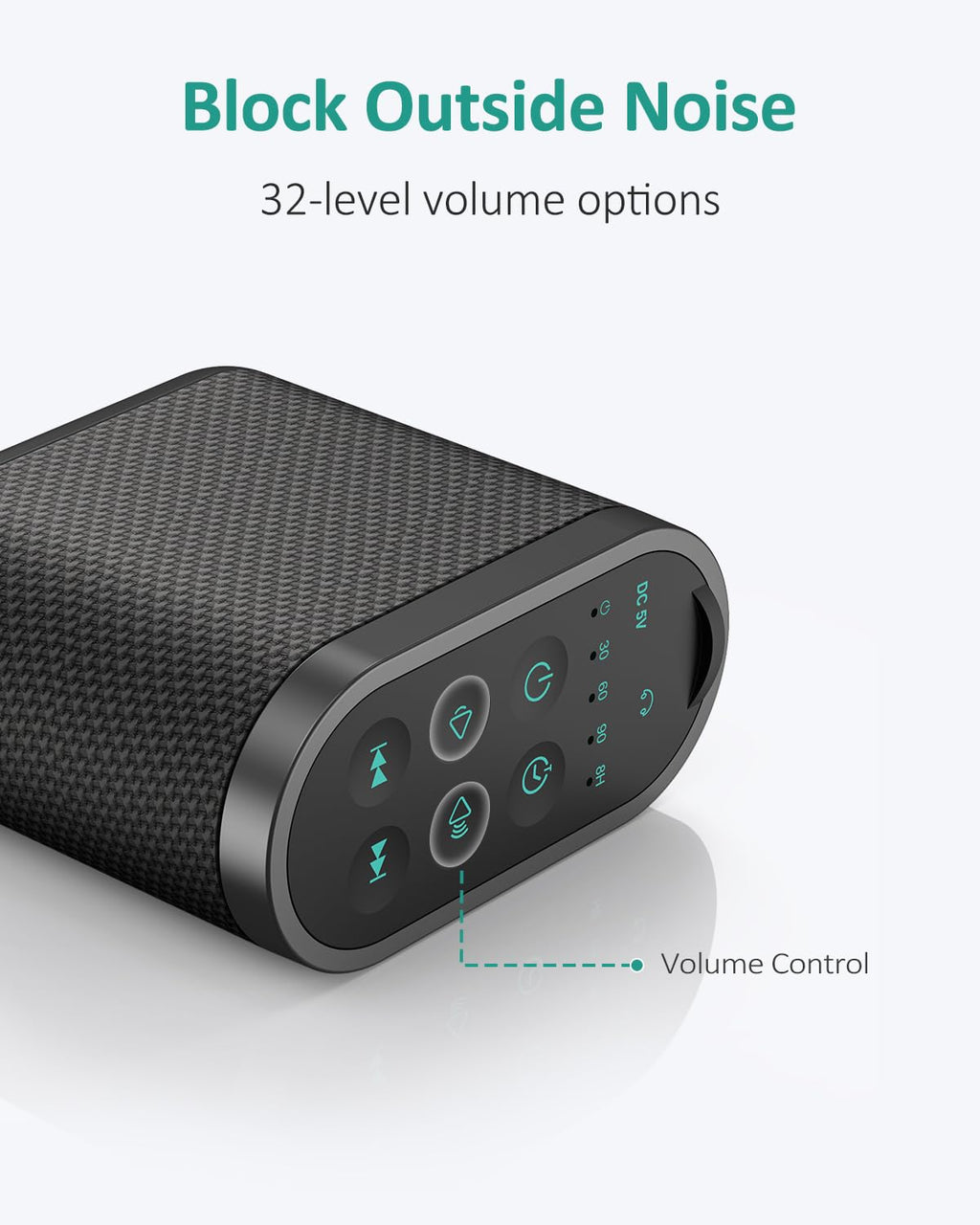 Vindsbay Portable White Noise Sound Machine (Brown/Pink/White) – 21 Sounds, 52h Battery, USB-C, Travel