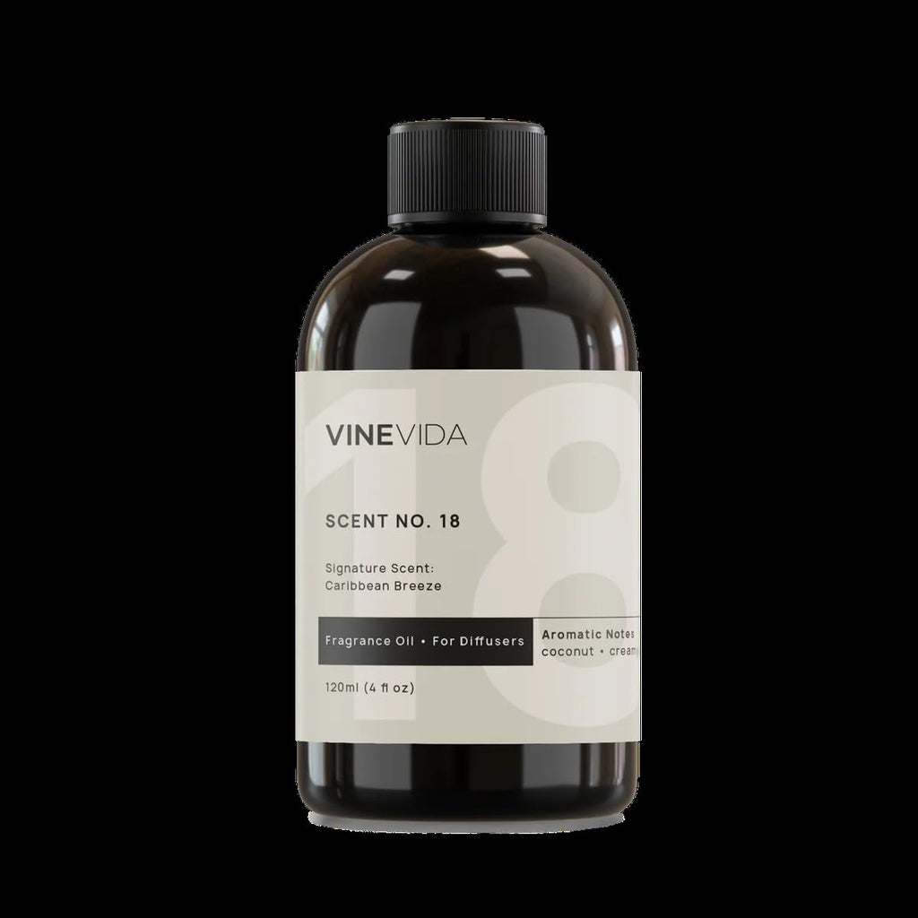 VINEVIDA Caribbean Breeze Fragrance Oil for Cold Air Diffusers - 4 Fl Oz | Diffuser Refills & Room Spray