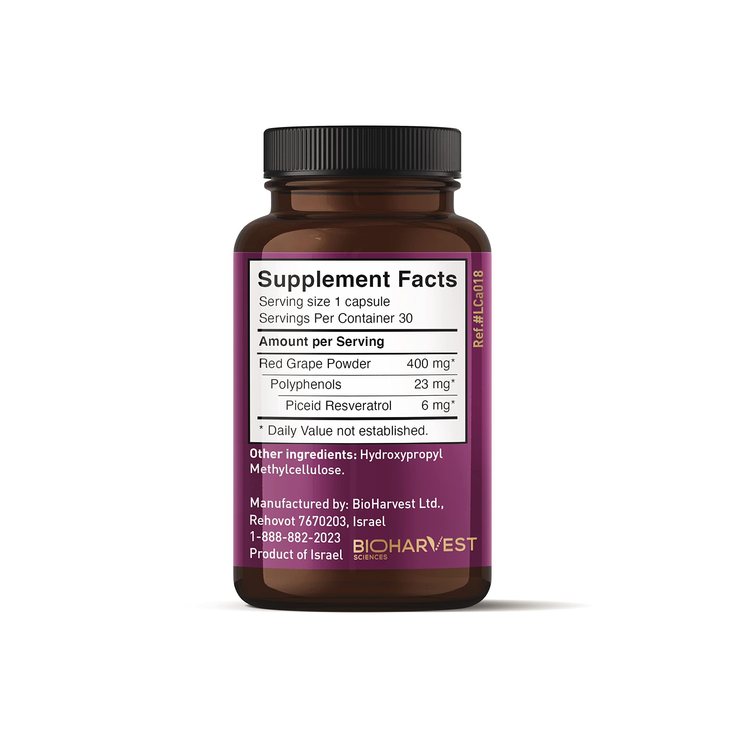 VINIA Piceid Resveratrol Supplement | Supports Blood Flow, Nitric Oxide, and Heart Health - Non-GMO, 60 Count