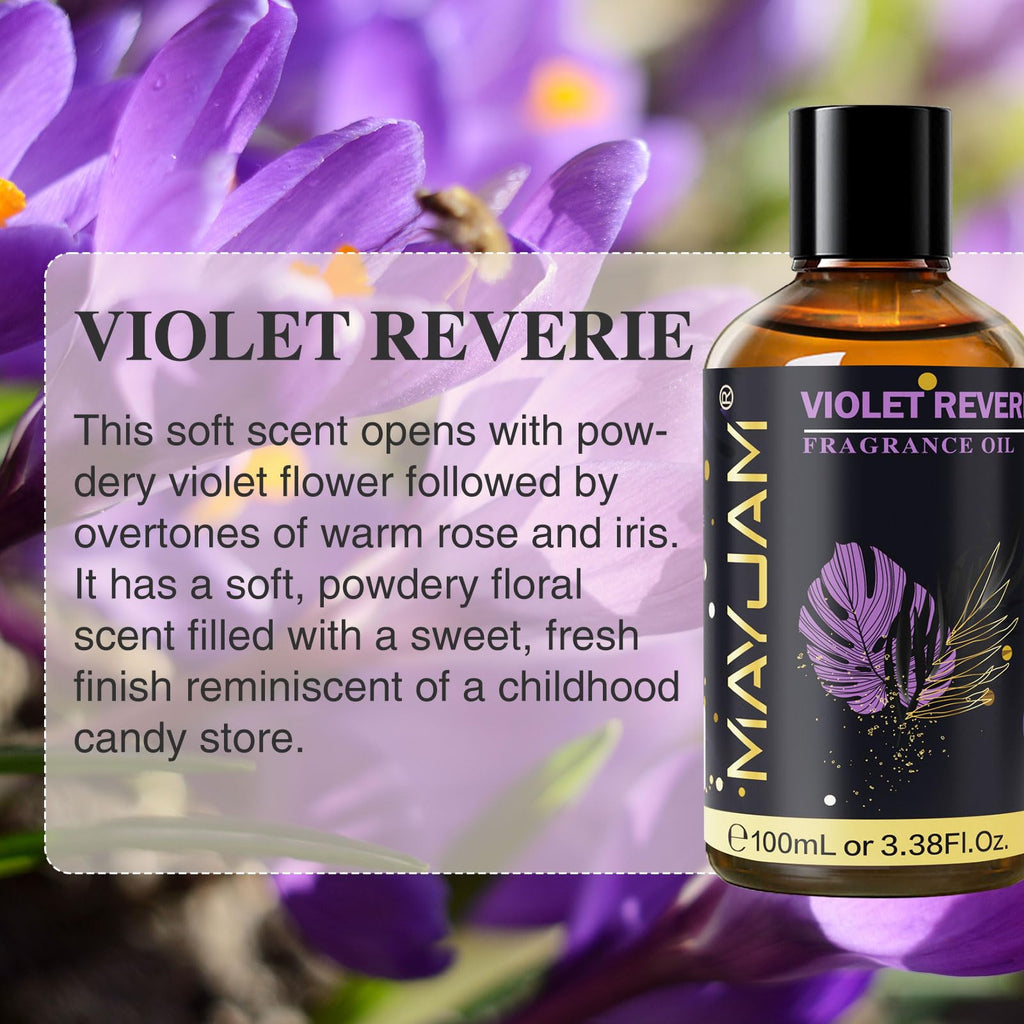 Violet Reverie Fragrance Oil 100ml | MAYJAM for Diffusers, Soaps & Candles