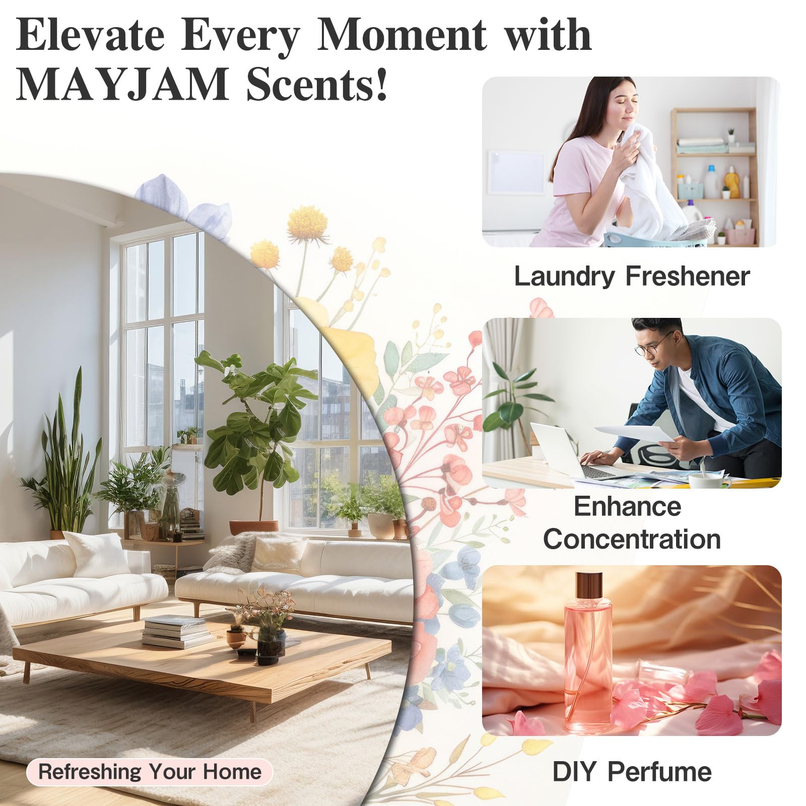 Violet Reverie Fragrance Oil 100ml | MAYJAM for Diffusers, Soaps & Candles