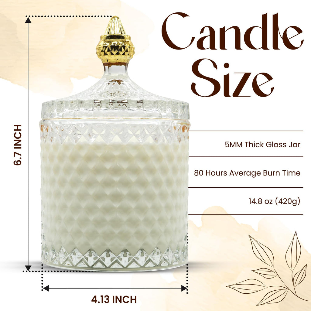 VIONAMI Luxury Scented Candle Gift – Queen of The Night Rare Flower, 14.8 oz Soy Jar
