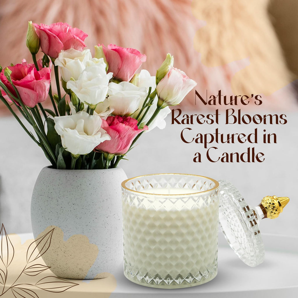 VIONAMI Luxury Scented Candle Gift – Queen of The Night Rare Flower, 14.8 oz Soy Jar