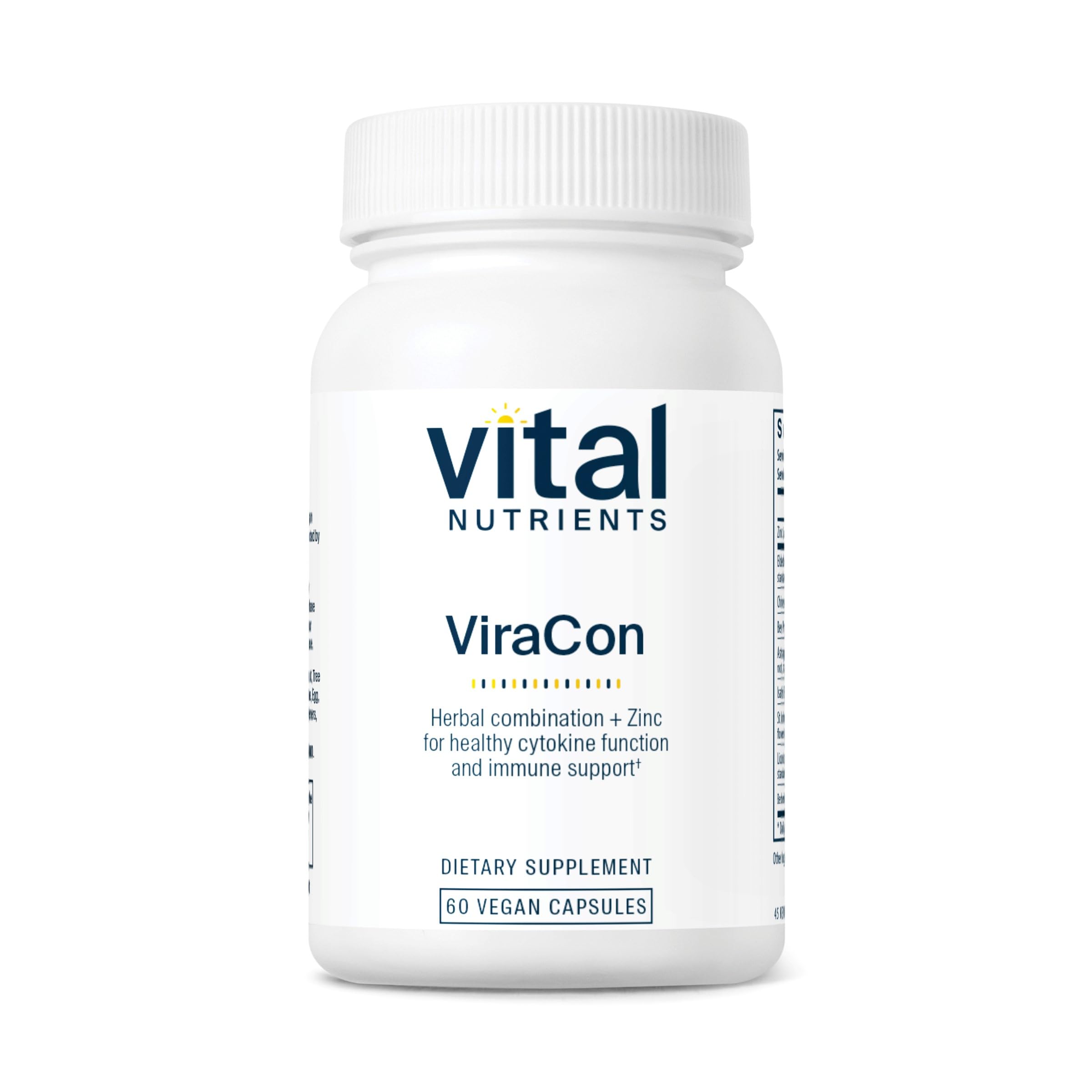 Vital Nutrients ViraCon | Vegan Immune Support with Zinc, Elderberry & Licorice Root | 60 Capsules