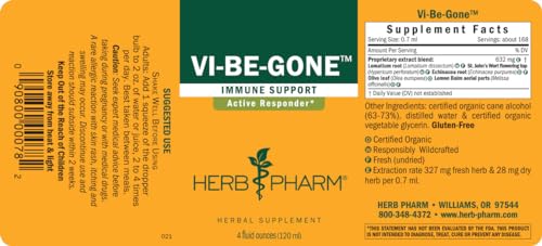 Herb Pharm Virattack Liquid Herbal Formula with Lomatium – Immune Support, 4 oz