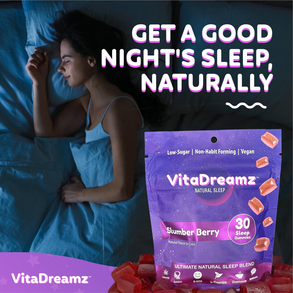 VitaDreamz Melatonin Gummies for Sleep - Natural Sleep Aid, 30 Count