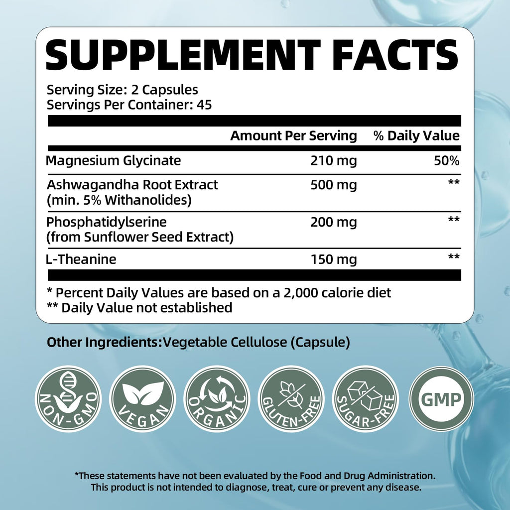 VitaHarbor Cortisol Supplement – 4-in-1 Stress Support (90 Veg Caps)