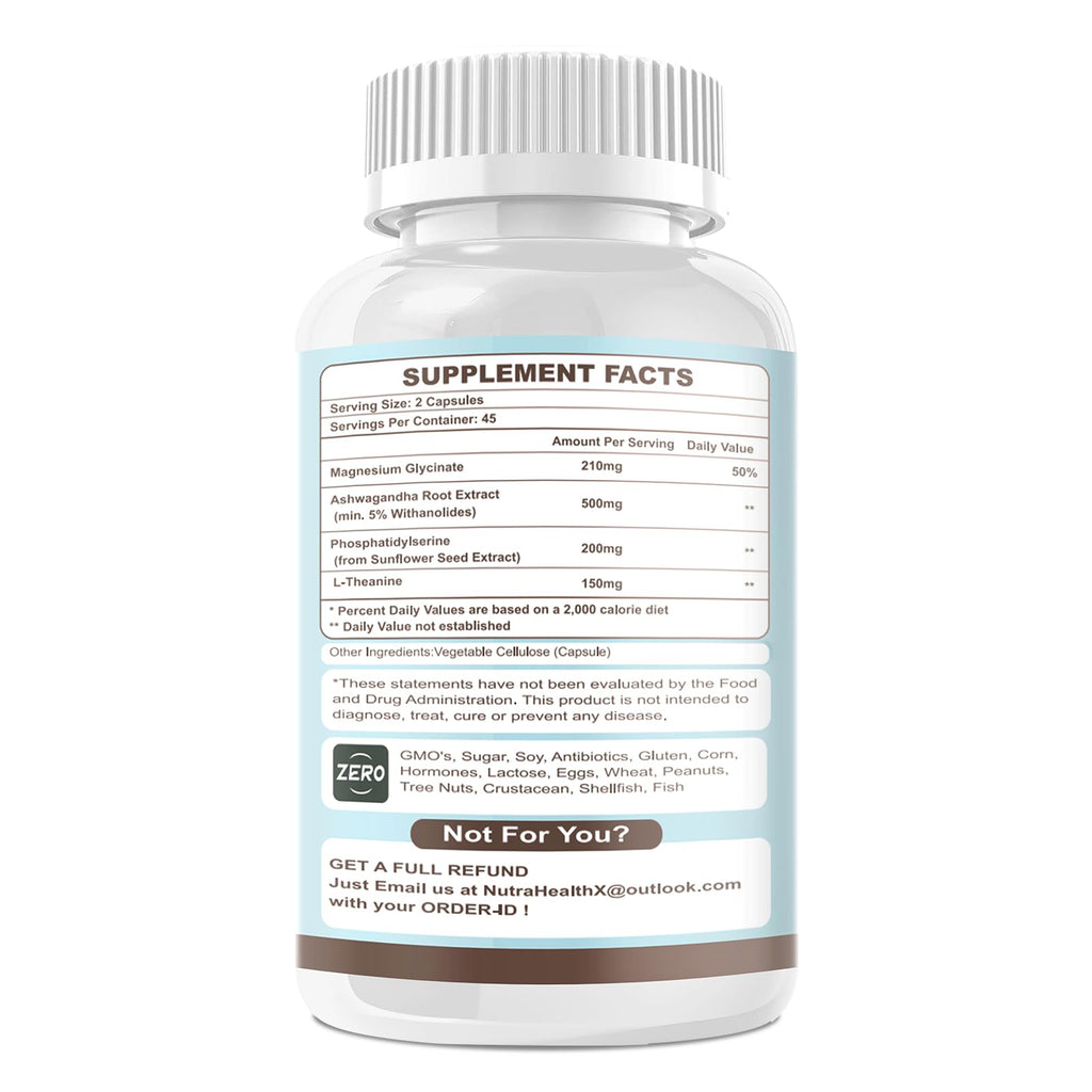 VitaHarbor Cortisol Supplement – 4-in-1 Stress Support (90 Veg Caps)