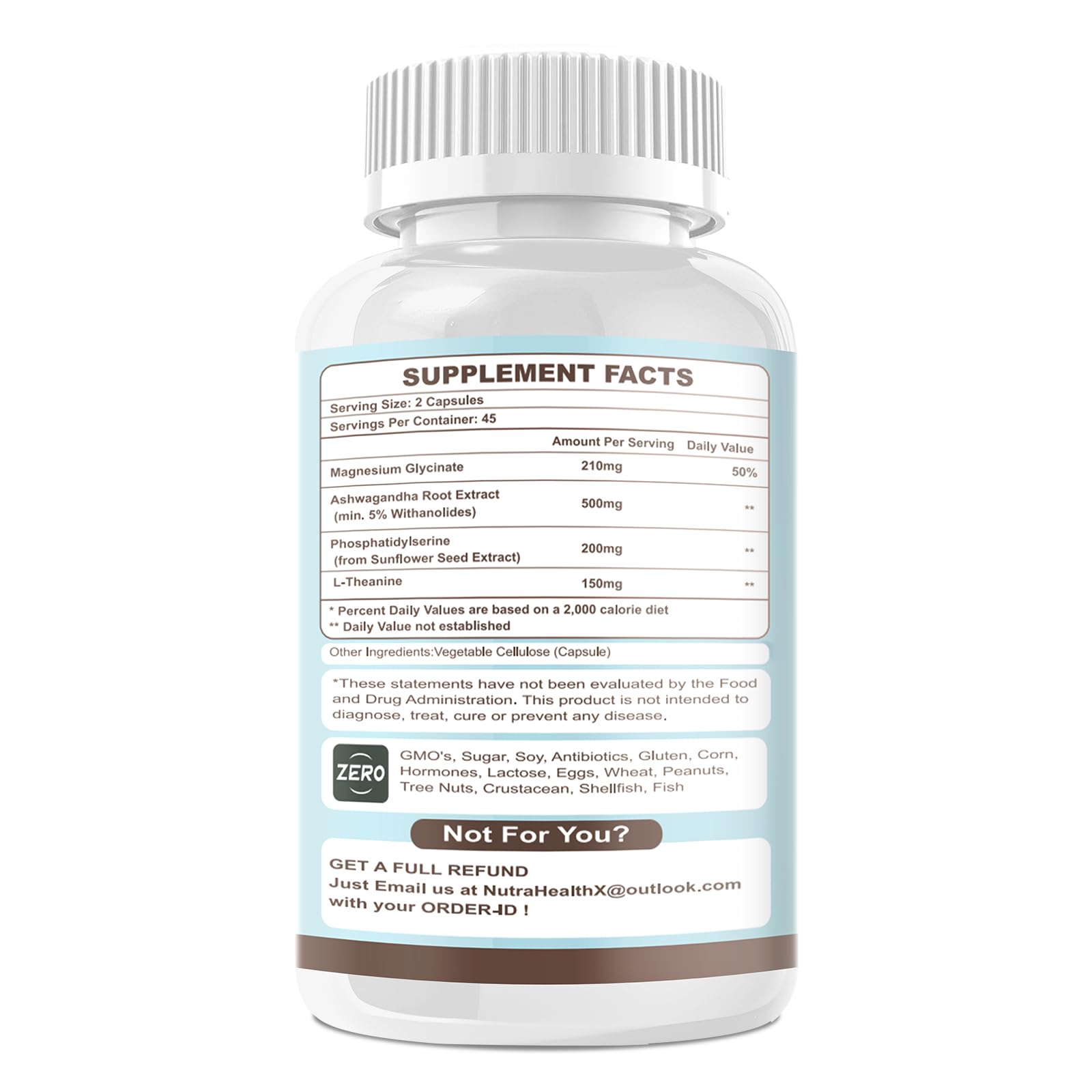 VitaHarbor Cortisol Supplement – 4-in-1 Stress Support (90 Veg Caps)