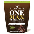 VitaHustle ONE Max Protein + Creatine – 30g Plant Protein, Double Chocolate