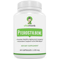 VitaMonk Pterostilbene 150mg Capsules – Soy Free, No Fillers | 60 Veggie-Caps