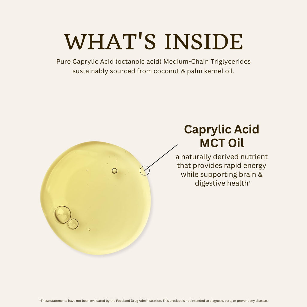 VTC VitaTradingCo. 100% Pure C8 MCT Oil | 128oz, 3X Distilled, Keto & Paleo