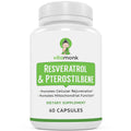 VitaMonk Resveratrol + Pterostilbene 600/60mg - Healthy Aging (60 Caps)