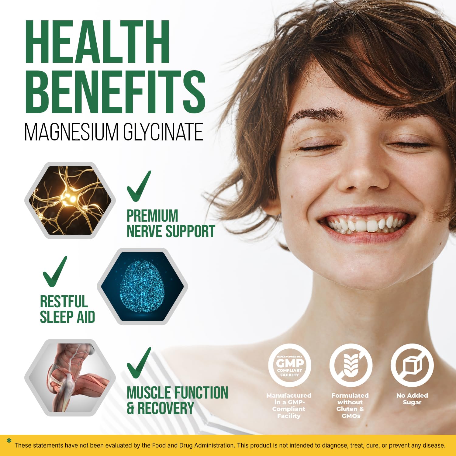 Vita Guard Magnesium Glycinate 500mg Liquid Drops – Fast-Absorbing Mg for Sleep, Stress Relief & Muscle Cramps | Sugar-Free, Vegan