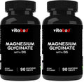 Vitabod Magnesium Glycinate 1000 mg – 180 Tablets (Pack of 2) Chelated Magnesium for Muscle & Heart Health