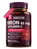 Vitacook Iron Supplement – 65mg Iron + 250mg Vitamin C | Gluten Free