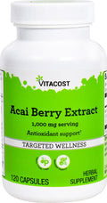 Vitacost Acai Berry Extract 1000 mg per Serving | 120 Capsules
