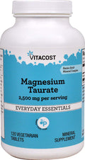 Vitacost Magnesium Taurate - 120 Vegetarian Tablets | 200 mg Magnesium