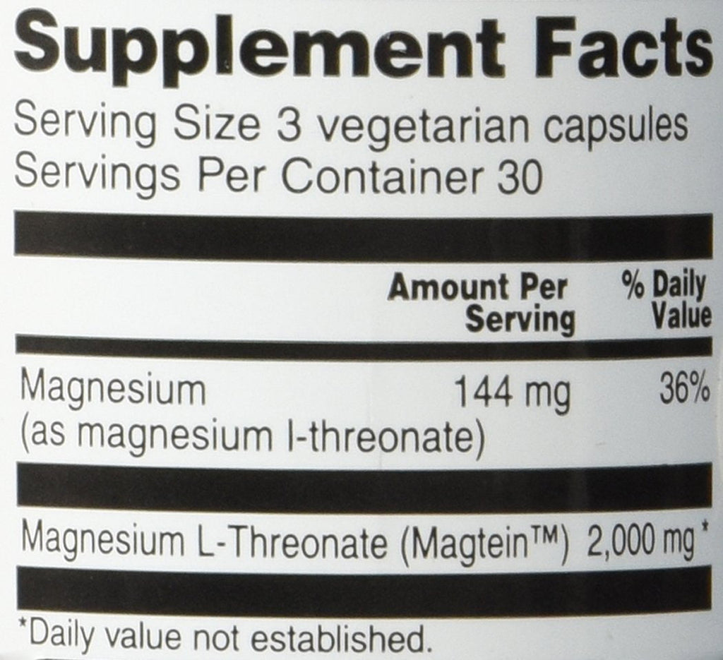 Vitacost Magtein Magnesium L-Threonate 2010 mg - 90 Vegetarian Capsules