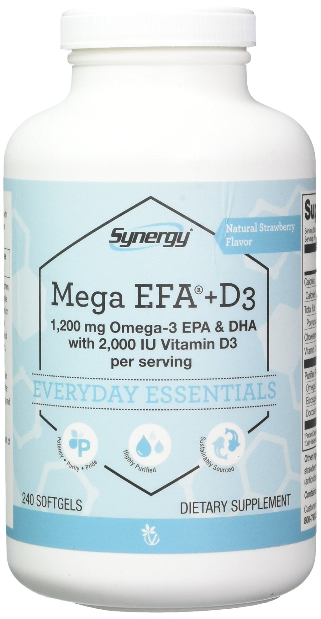 Vitacost Mega EFA-D3 Omega-3 EPA & DHA - 2,126 mg per Serving - 240 Softgels