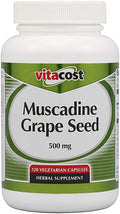 Vitacost Muscadine Grape Seed 500 mg - 120 Vegetarian Capsules