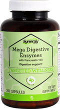 Vitacost Synergy Mega Digestive Enzymes 10X Pancreatin – 200 Capsules