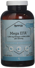 Vitacost Synergy Mega EFA Mini Gels 1200 mg Omega-3 EPA & DHA – Natural Strawberry | 240 Softgels