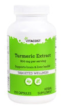 Vitacost Turmeric Extract - 800 mg per Serving | 200 Capsules