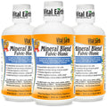 Vital Earth Minerals Fulvic Humic Mineral Blend Liquid 3-Pack – 70+ Trace Minerals, Electrolytes for Energy, Balance & Recovery