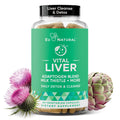 Vital Liver Cleanse Detox and Repair – 9-in-1 Liver Support (Milk Thistle, Artichoke, Turmeric) – 60 Vegetarian Soft Capsules