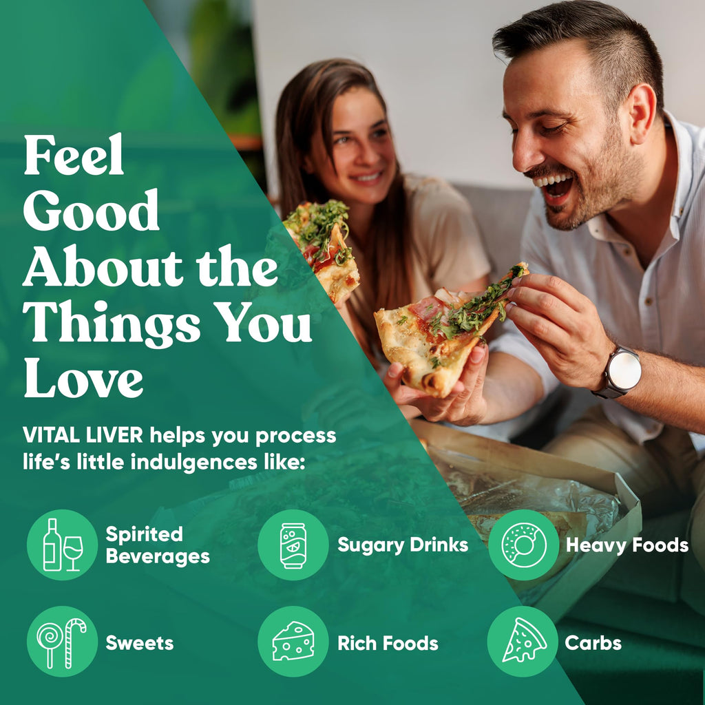 Vital Liver Cleanse Detox and Repair – 9-in-1 Liver Support (Milk Thistle, Artichoke, Turmeric) – 60 Vegetarian Soft Capsules