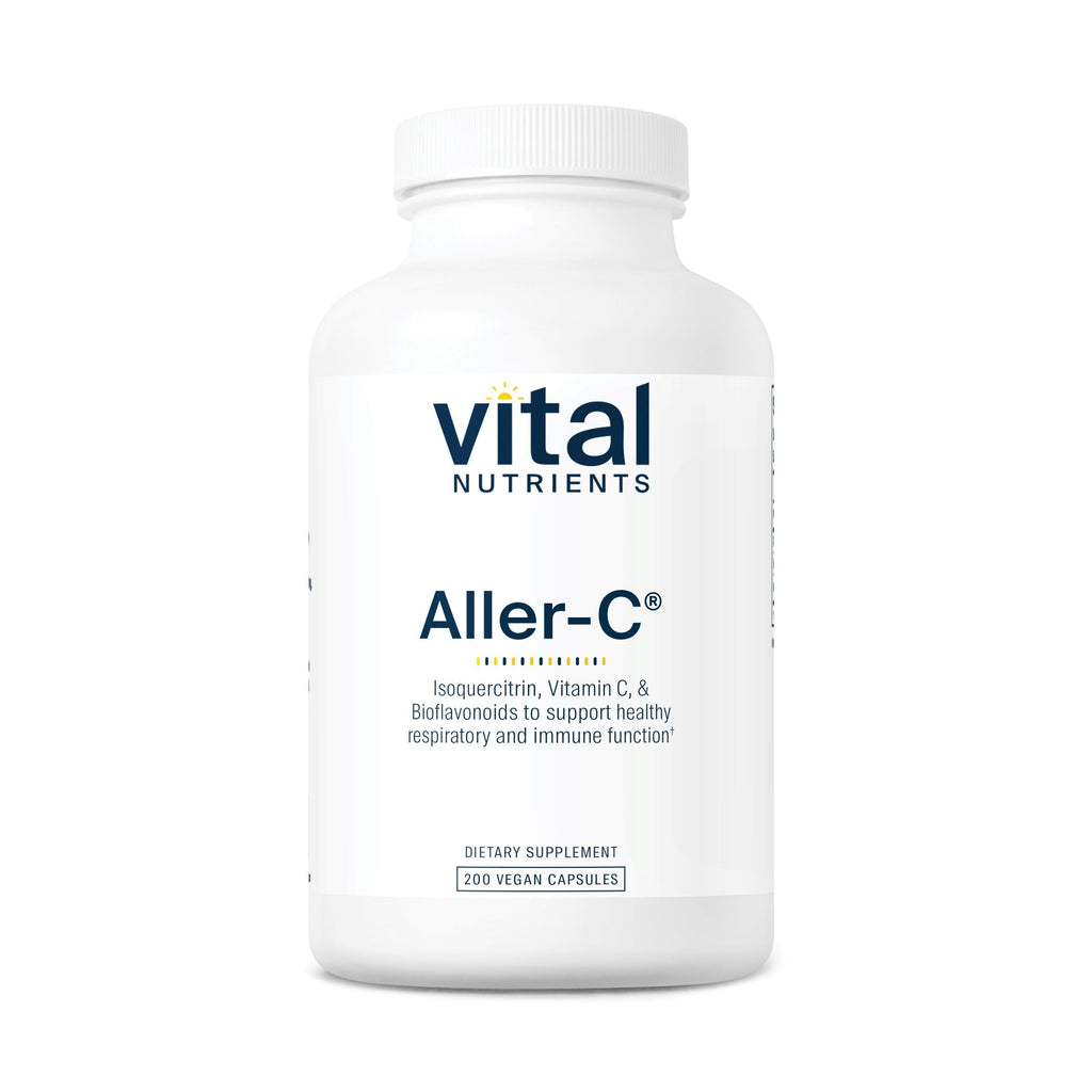 Vital Nutrients Aller-C | Vegan Respiratory & Sinus Support | Isoquercitrin, Bromelain, Bioflavonoids & Vitamin C | 200 Capsules