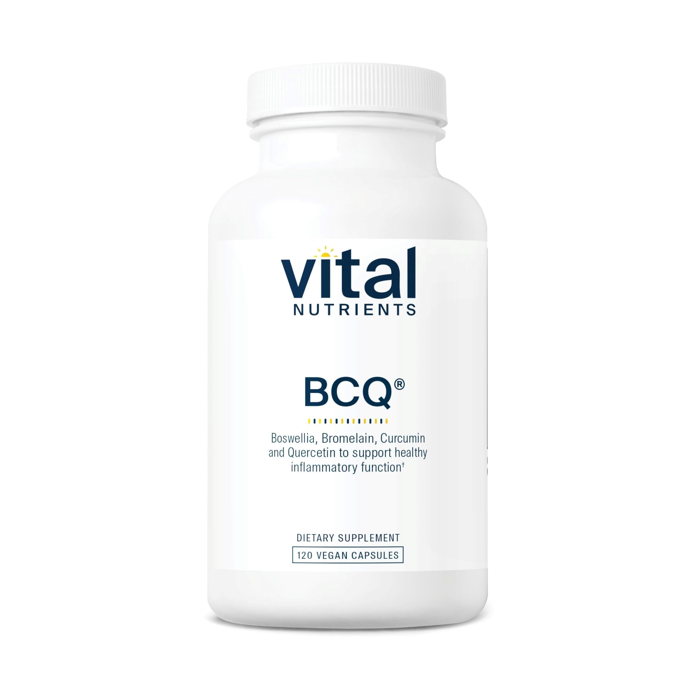 Vital Nutrients BCQ – Vegan Boswellia, Bromelain, Curcumin & Quercetin for Joint & Digestive Support | 120 Capsules