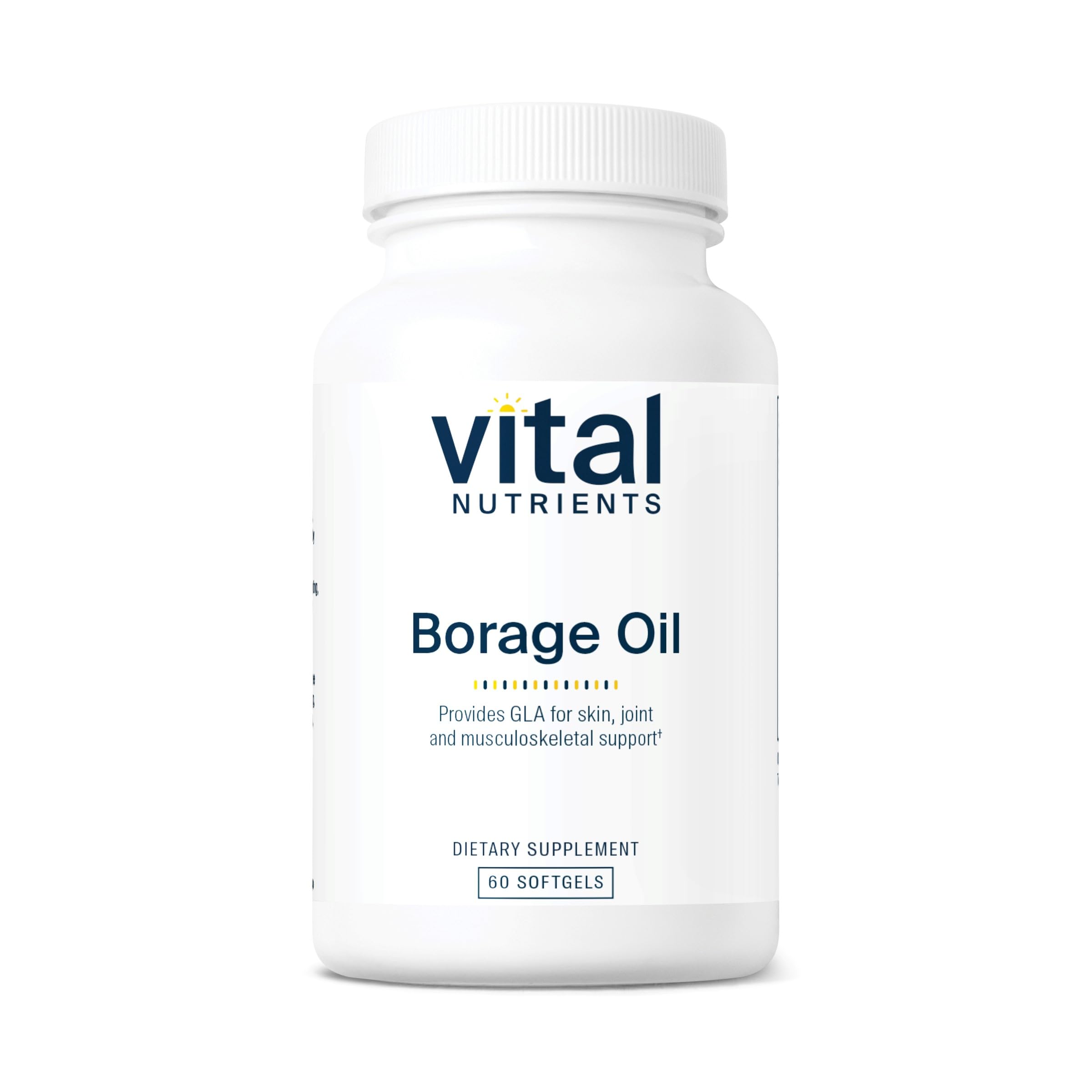 Vital Nutrients Borage Oil 1000mg | High-Dose GLA Omega-6 | 60 Softgels | Gluten, Dairy, Soy Free | Non-GMO