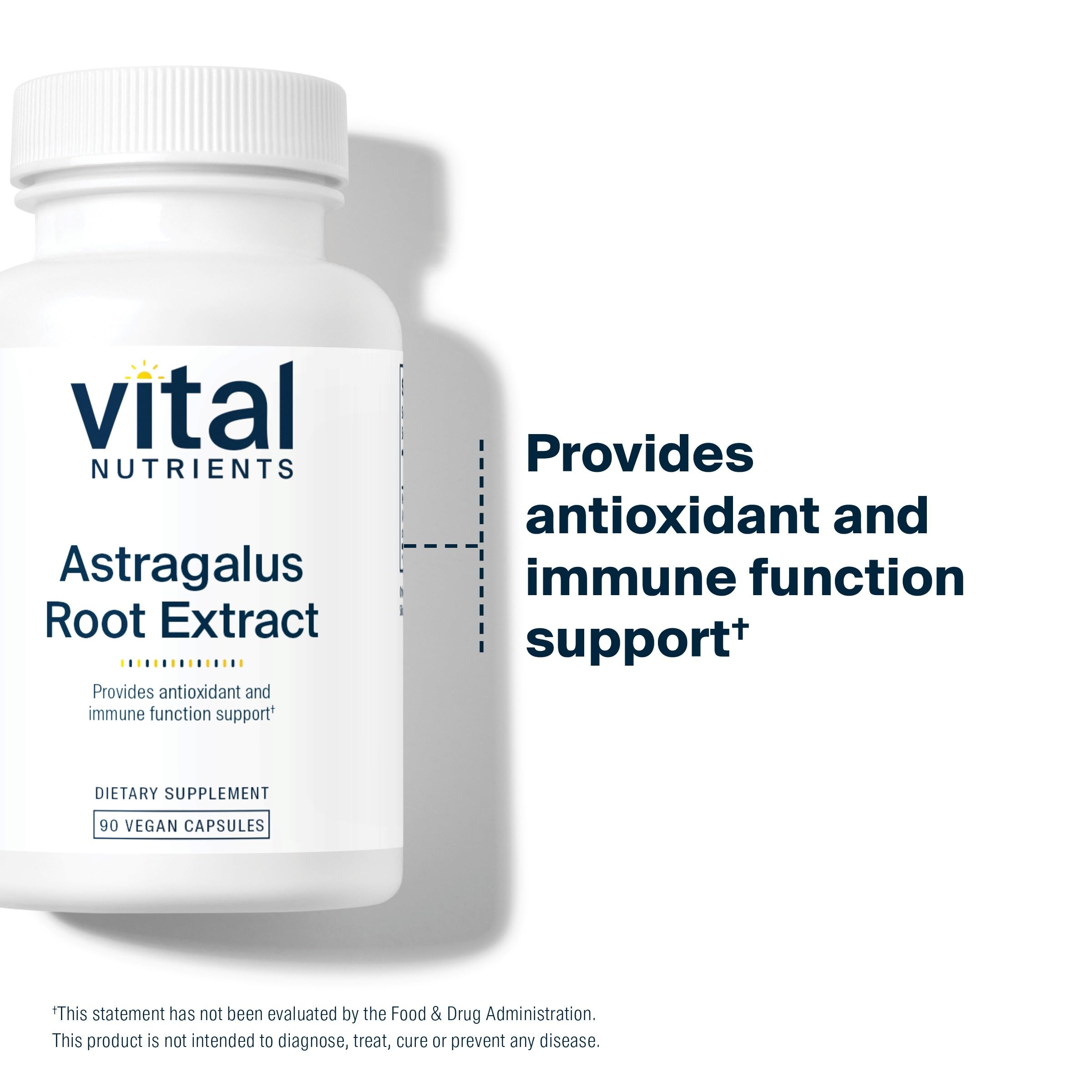 Vital Nutrients Astragalus Root Extract – Vegan Immune Support, 300 mg, 90 Veg Caps