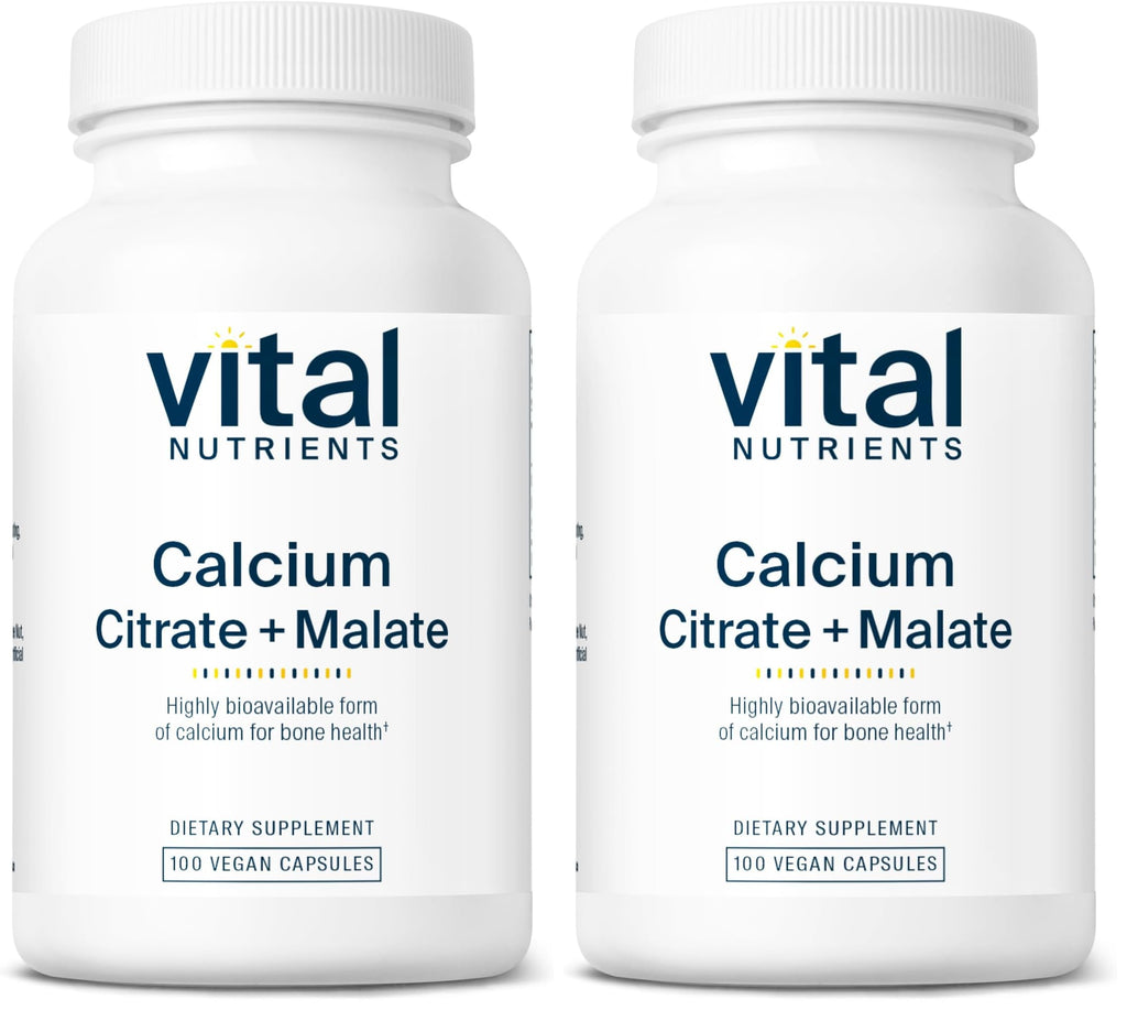 Vital Nutrients Calcium Citrate & Malate Complex 150mg – Vegan | Pack of 2 | Bone, Muscle & Heart Health