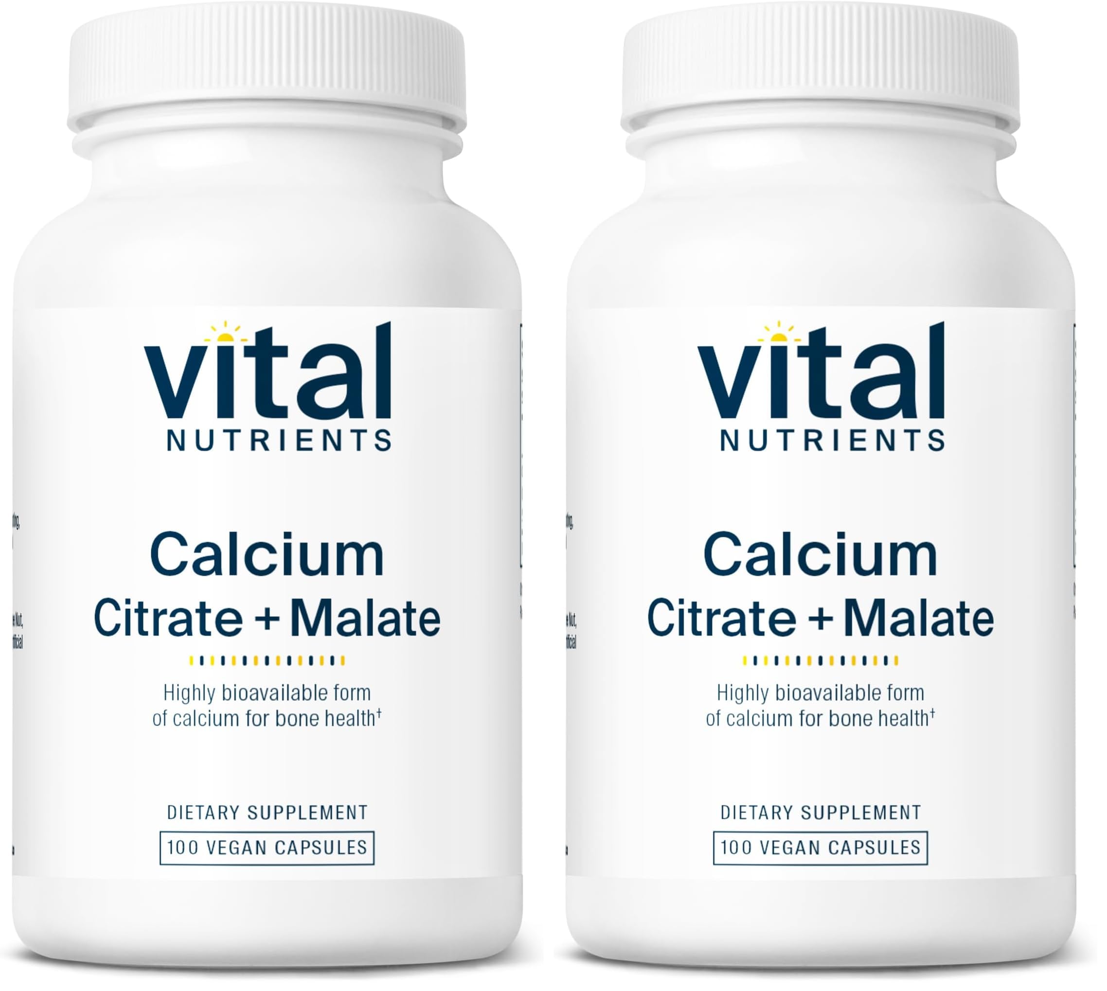 Vital Nutrients Calcium Citrate & Malate Complex 150mg – Vegan | Pack of 2 | Bone, Muscle & Heart Health