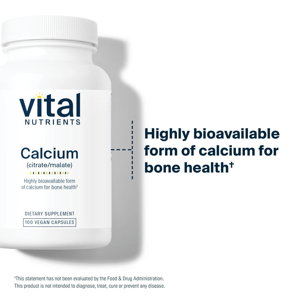 Vital Nutrients Calcium Citrate & Malate Complex 150mg – Vegan | Pack of 2 | Bone, Muscle & Heart Health