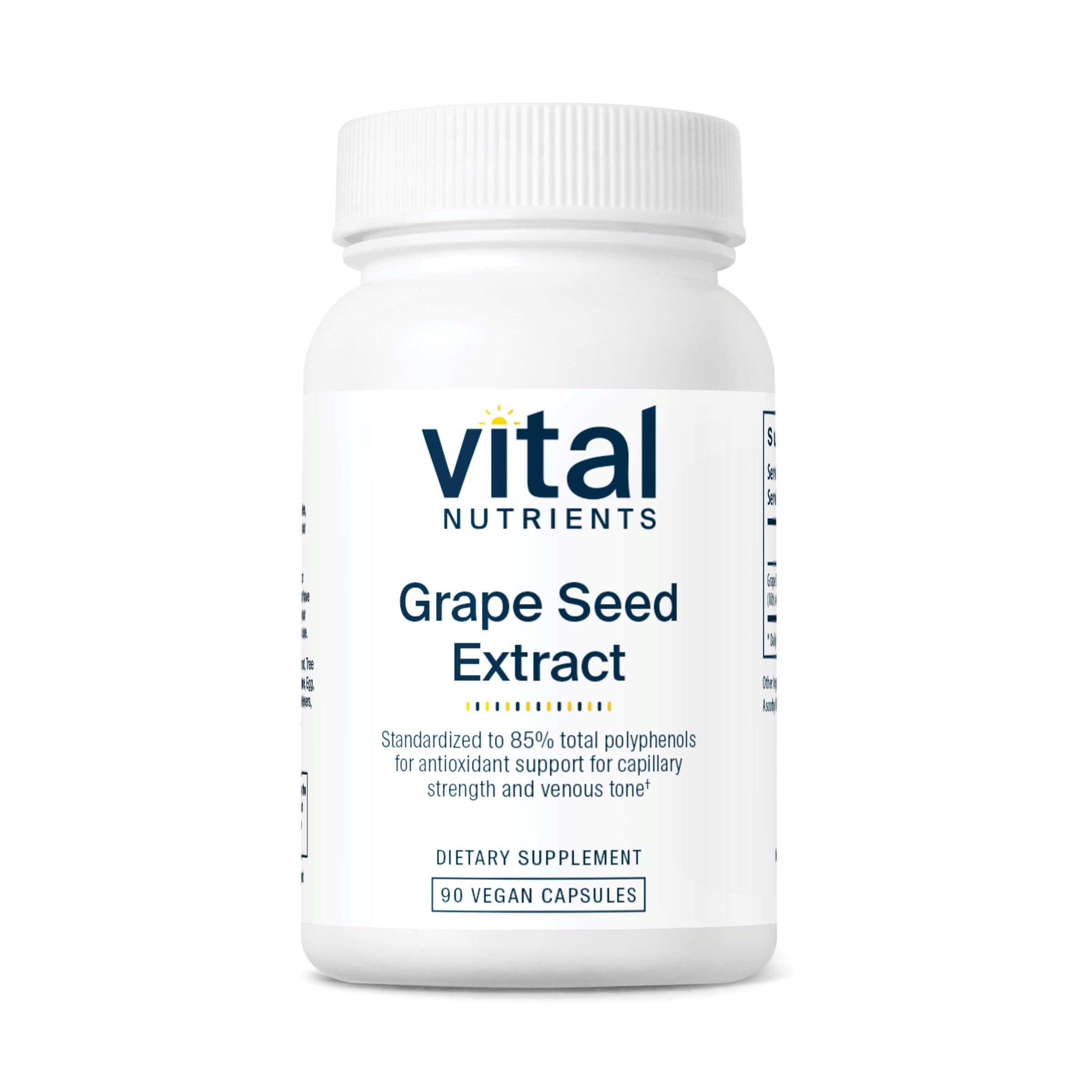 Vital Nutrients Grape Seed Extract 100mg | Antioxidant Support for Circulation & Veins | 90 Capsules