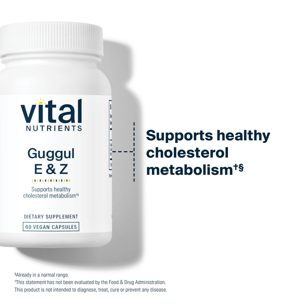 Vital Nutrients Guggul E & Z – Vegan Guggul Supplement for Healthy LDL & Triglyceride Levels | 60 Capsules