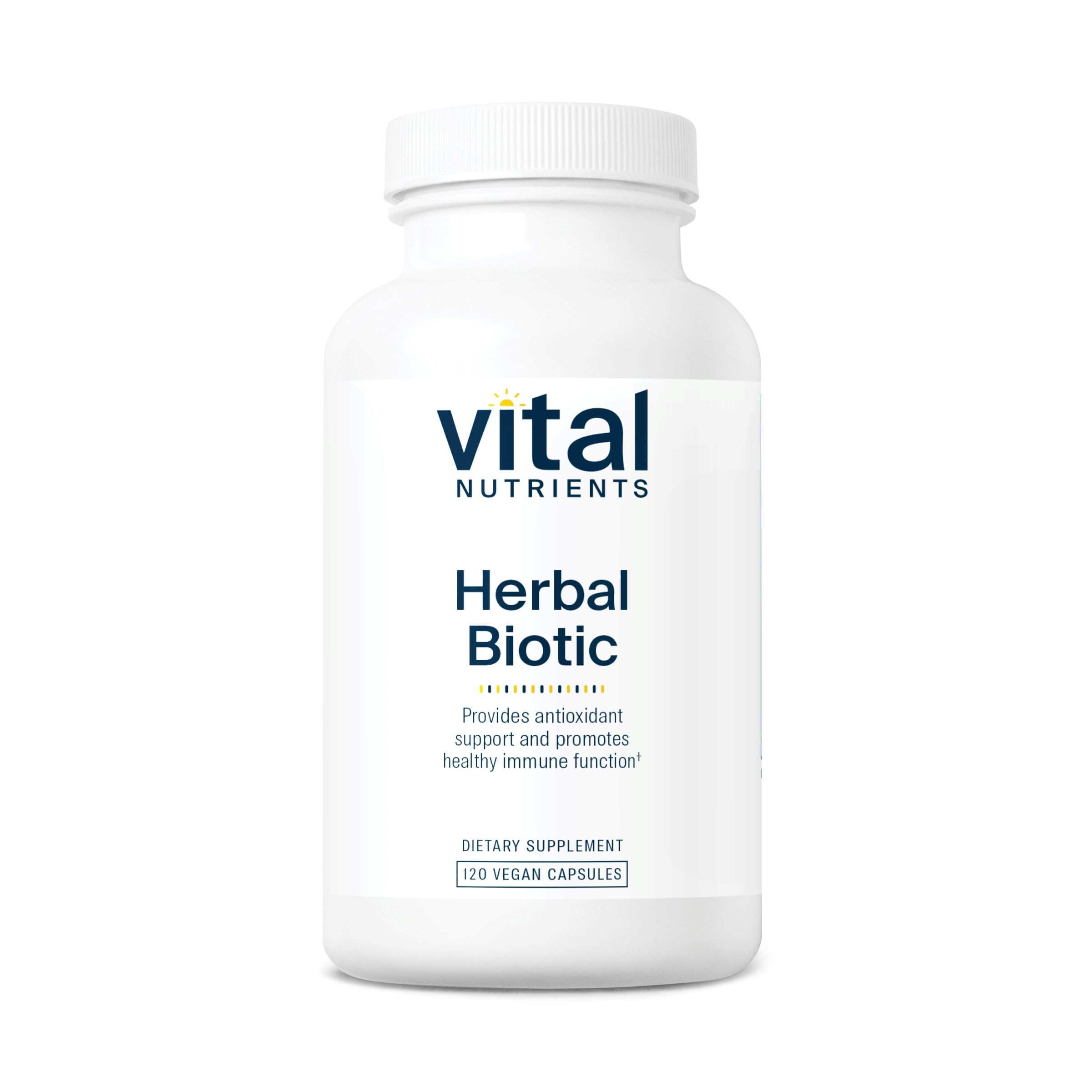 Vital Nutrients Herbal Biotic | Immune Support & Antioxidant (120 Caps) | Gluten, Dairy & Soy Free
