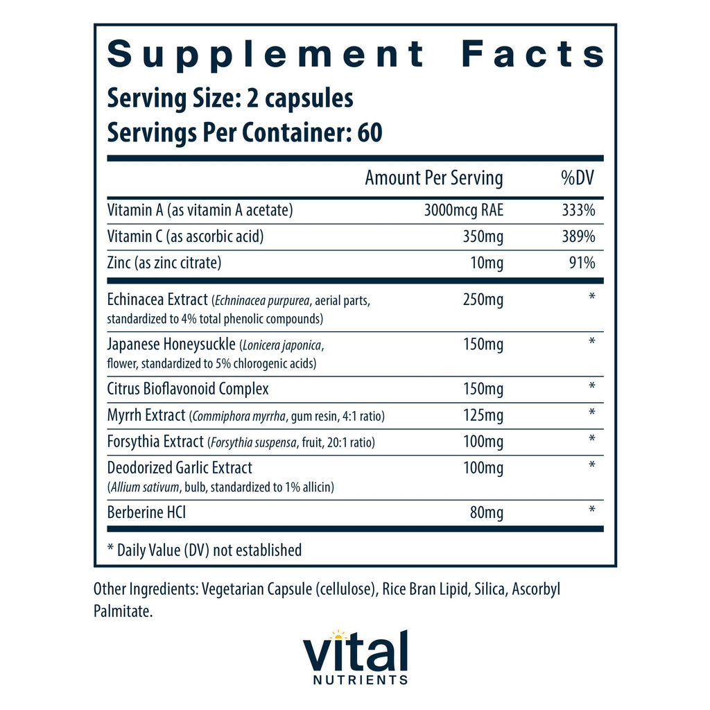 Vital Nutrients Herbal Biotic | Immune Support & Antioxidant (120 Caps) | Gluten, Dairy & Soy Free