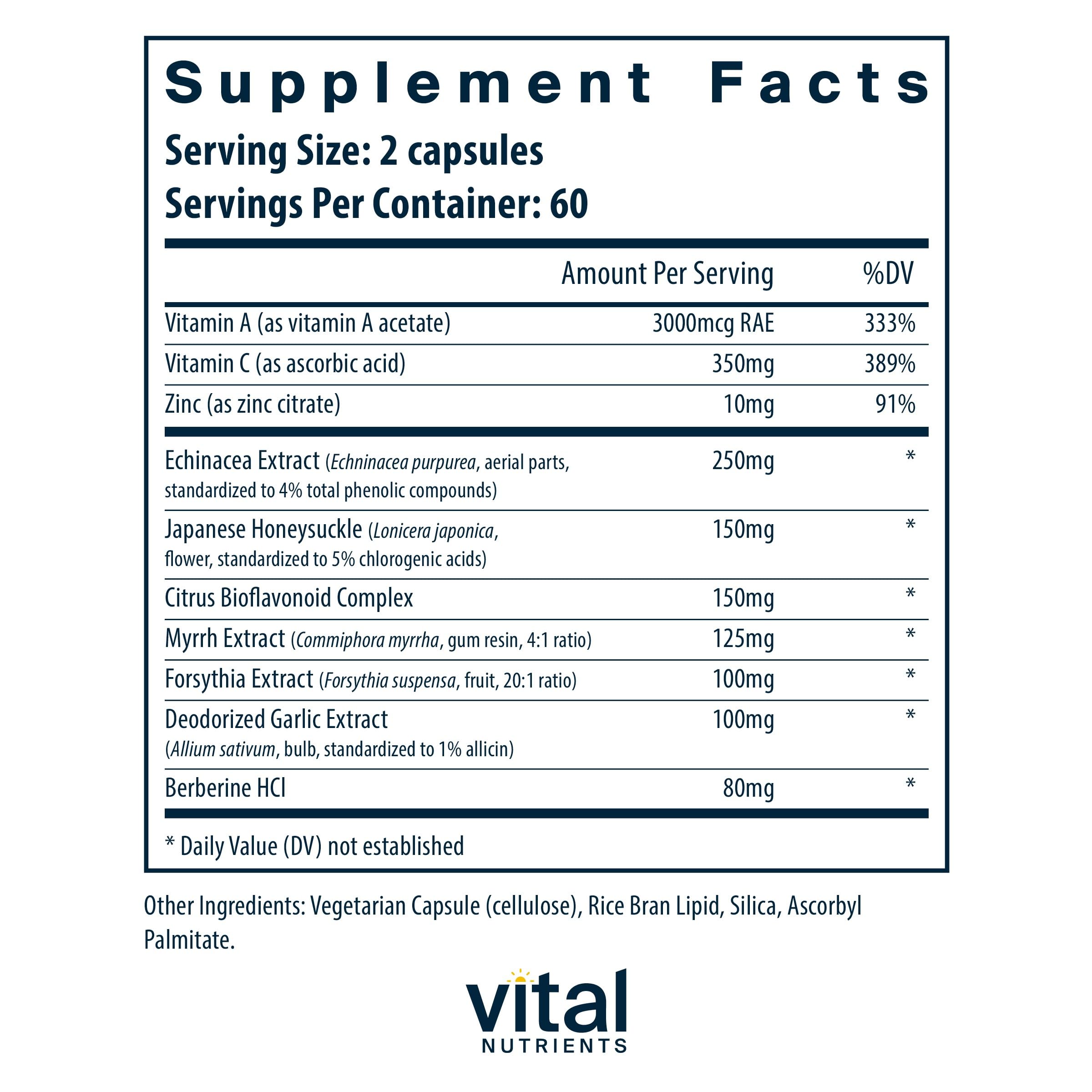Vital Nutrients Herbal Biotic | Immune Support & Antioxidant (120 Caps) | Gluten, Dairy & Soy Free